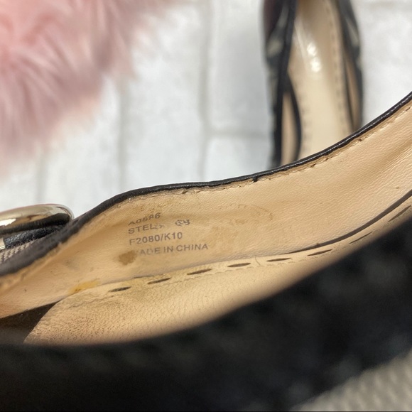Coach Wedge Black Heels 6/6.5 - Picture 7 of 8